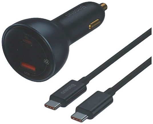 Зарядное устройство Baseus Digital Display PD3.1 Dual U+C 140W + кабель Type-C CGZX070001