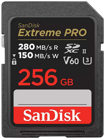 Карта памяти 256Gb - SanDisk Extreme Pro SDXC UHS-II V60 SDSDXEP-256G-GN4IN 218448845