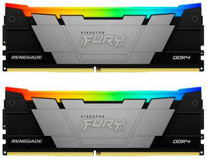Модуль памяти Kingston Fury Renegade RGB DDR4 DIMM 3200Mhz PC25600 CL16 - 64Gb (2x32Gb) KF432C16RB2AK2/64