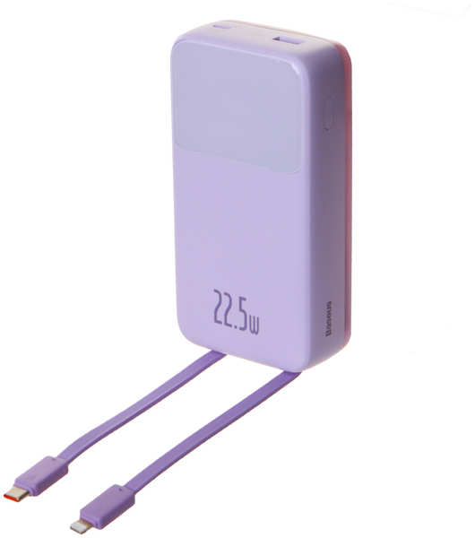 Внешний аккумулятор Baseus Power Bank OS Comet Series Dual-Cable Digital 20000mAh 22.5W Purple PPMD020105 218461972