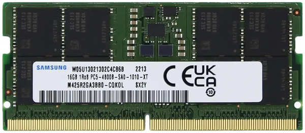 Модуль памяти Samsung DDR5 SO-DIMM 4800MHz PC5-38400 CL40 - 16Gb M425R2GA3BB0-CQK
