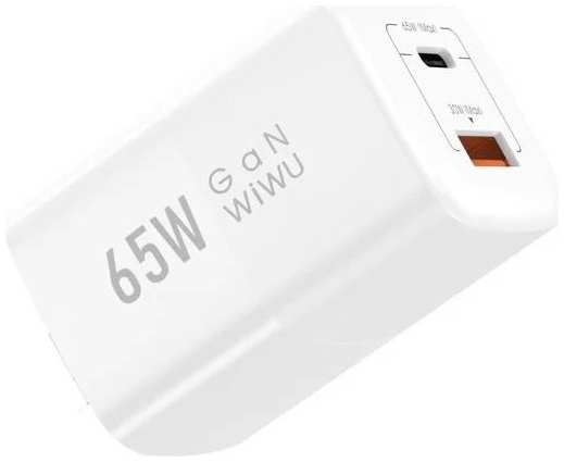 Зарядное устройство Wiwu Wi-U012 65W PD+QC EU Plug White 6976195090987 218465217