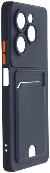 Чехол Neypo для Infinix Hot 40 / Hot 40 Pro Pocket Matte Silicone с карманом Dark Blue NPM75697 218465622
