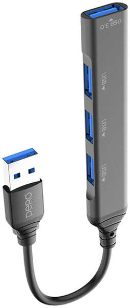 Хаб USB Pero MH01 USB-A - USB 3.0+3xUSB 2.0 Grey MH01GR 218465764