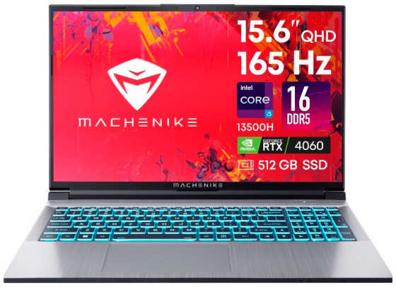 Ноутбук Machenike L15 Star JJ00GL00ERU (Intel Core i5-13500H 2.6GHz/16384Mb/512Gb SSD/nVidia GeForce RTX 4060 8192Mb/Wi-Fi/Cam/15.6/2560x1440/DOS) 218465992