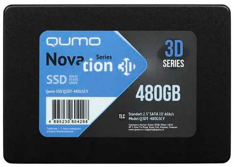 Твердотельный накопитель Qumo Novation TLC 3D 480Gb Q3DT-480GSCY