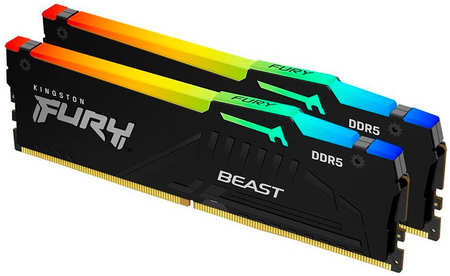 Модуль памяти Kingston Fury Beast Black EXPO RGB DDR5 DIMM 5600MHz PC-44800 CL36 - 64Gb (2х32Gb) KF556C36BBEAK2-64 Fury Beast Black EXPO RGB KF556C36BBEAK2-64 218466441
