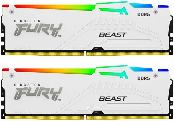 Модуль памяти Kingston Fury Beast RGB DDR5 DIMM 6000MHz PC-48000 CL40 - 32Gb (2х16Gb) KF560C40BWAK2-32 Fury Beast RGB KF560C40BWAK2-32