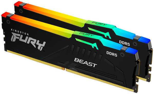 Модуль памяти Kingston Fury Beast Black EXPO RGB DDR5 DIMM 5200MHz PC-41600 CL36 - 16Gb (2х8Gb) KF552C36BBEAK2-16 Fury Beast Black EXPO RGB KF552C36BBEAK2-16 218466485