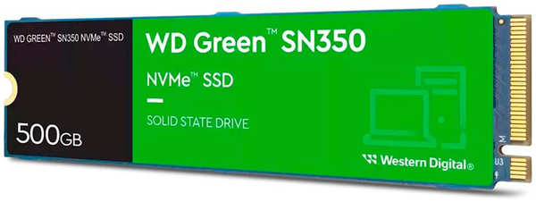 Твердотельный накопитель Western Digital Green SN350 NVMe 500Gb WDS500G2G0C 218467321