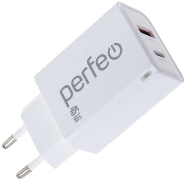 Зарядное устройство Perfeo USB-A + Type-C 45W I4654