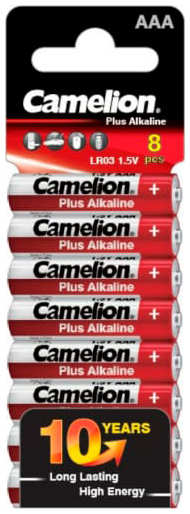 Батарейка ААА - Camelion Plus Alkaline LR03-SP8 (8 штук) 218467873