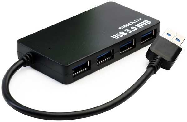 Хаб USB Ergolux USB - 4xUSB Black ELX-SLP01-C02 218467893