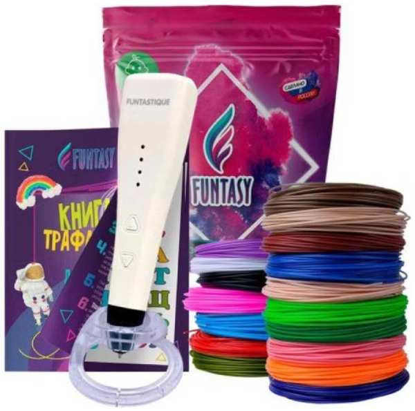 3D ручка Funtasy Piccolo + PLA-пластик 17 цветов + трафарет White 4-1-FPN04W-PLA-17-SB 218468325