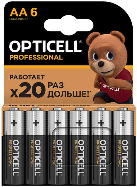 Батарейка AA - Opticell Professional LR6 BL6 (6 штук) 5052003