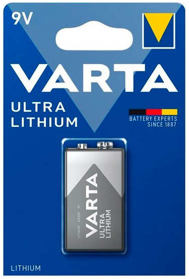 Батарейка Крона - Varta Ultra 6FR22 Lithium 9V (1 штука) 6122301401 218471097