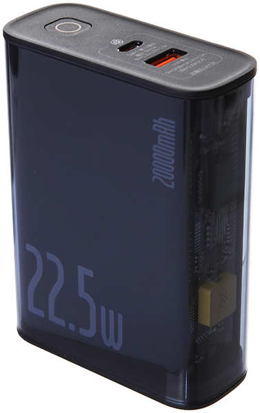 Внешний аккумулятор Baseus CN Power Bank 10000mAh 22.5W + кабель Type-C Frosted Blue P10019700302-00 218472148