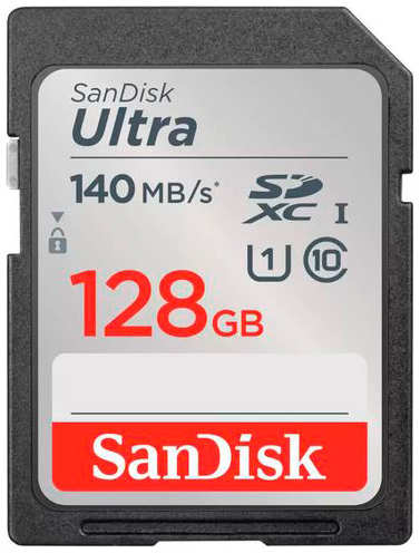 Карта памяти 128Gb - SanDisk Ultra SDXC Class 10 UHS-I SDSDUNB-128G-GN6IN 218472209