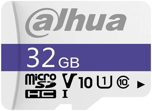 Карта памяти 32Gb - Dahua C10/U1/V10 FAT32 Memory Card DHI-TF-C100/32GB 218472279