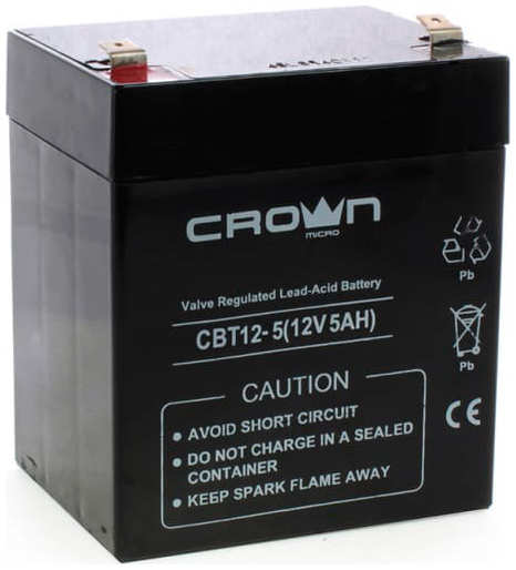Аккумулятор для ИБП Crown Micro 12V 5Ah СВТ-12-5 218472890