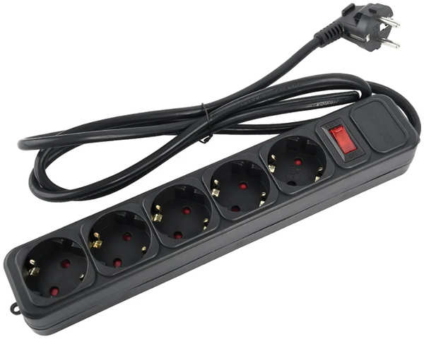 Сетевой фильтр Perfeo Real Power 5 Sockets 5m Black PF_E1503