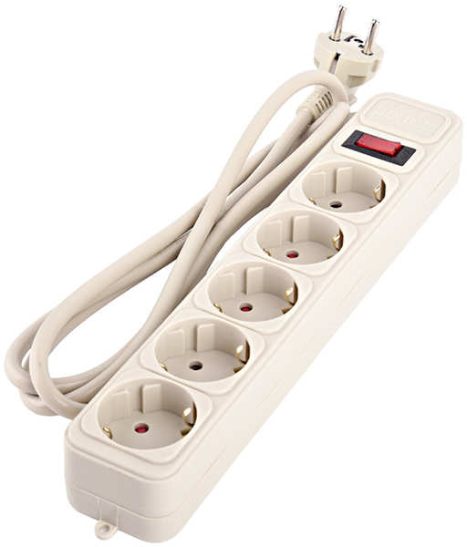 Сетевой фильтр Perfeo Real Power 5 Sockets 5m Grey PF_E1502