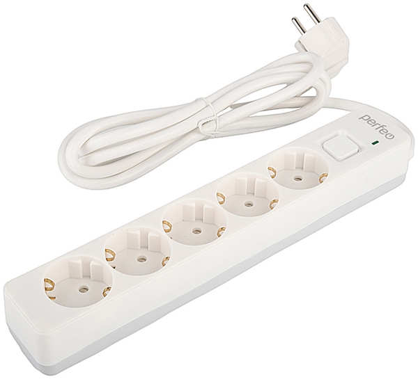 Сетевой фильтр Perfeo Real Stream 5 Sockets 5m White PF_E1508