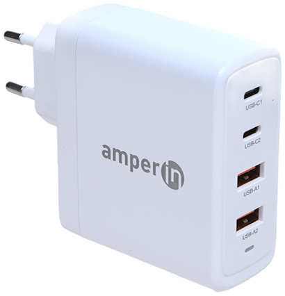 Зарядное устройство Amperin YDS-TC120-022 GaN USB-A1/A2 - USB-C1/C2 100W 101849