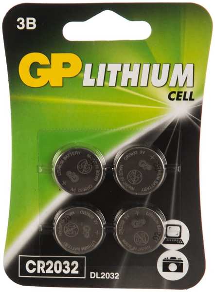 Батарейка CR2032 - GP Lithium CR2032-2CRU4 (4 штуки) 218478476