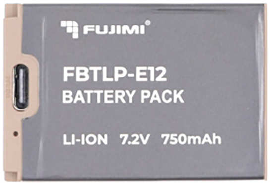 Аккумулятор Fujimi FBTLP-E12 (схожий с Canon LP-E12) 750mAh Type-C 1756 218478667