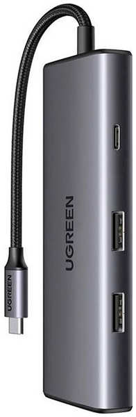 Конвертер Ugreen CM498 USB-C - HDMI+2xUSB 3.2 A+ USB-C 3.2+SD/TF+PD 15531