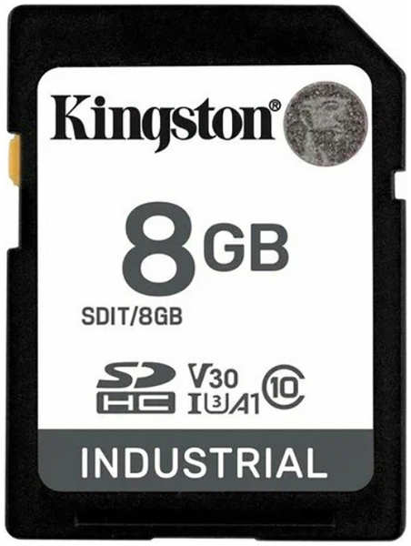 Карта памяти 8Gb - Kingston Industrial - Micro Secure Digital HC UHS-I U3, V30, A1 Class 10 SDIT/8GB 218484252