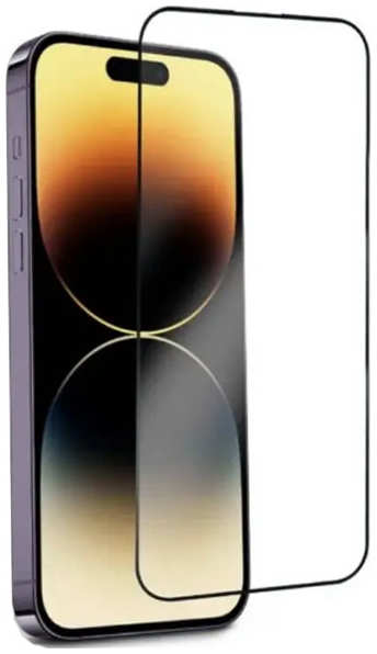 Защитное стекло Pero для APPLE iPhone 15 Pro Full Glue Black PGFG-I15P