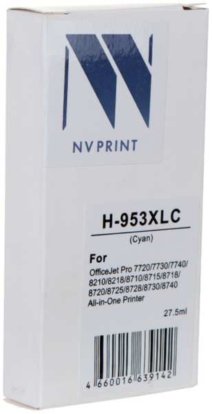 Картридж NV Print 953XLC (схожий с HP NV-F6U16AE) для HP OfficeJet Pro 7720/7730/7740/8210/8218/8710/8715/8720/8725/8730