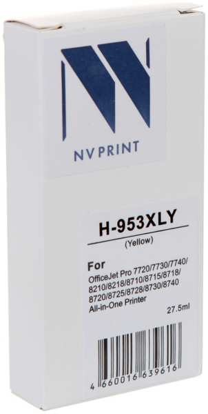 Картридж NV Print 953XLY (схожий с HP NV-F6U18AE) для HP OfficeJet Pro 7720/7730/7740/8210/8218/8710/8715/8720/8725/8730