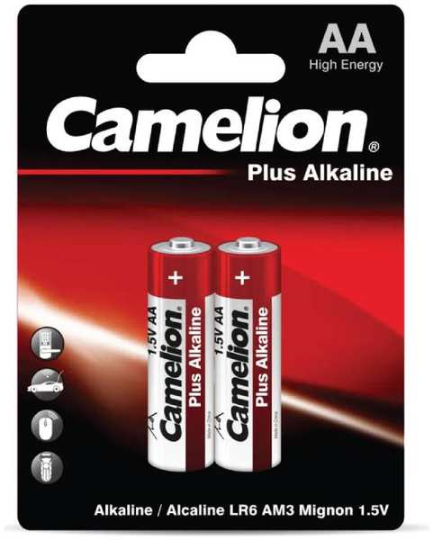 Батарейка AA - Camelion Alkaline Plus LR6 LR6-BP2 (2 штуки) 21886460