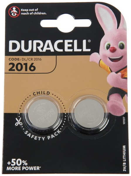 Батарейка CR2016 - Duracell DR CR2016/2BL