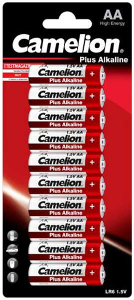 Батарейка AA - Camelion LR6 Plus Alkaline (10 штук) LR6-BP10 21911605
