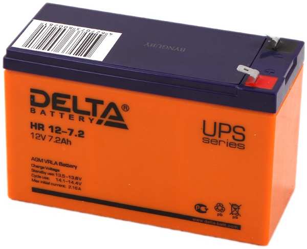 Аккумулятор для ИБП Delta Battery HR 12-7.2 12V 7.2Ah 21919556