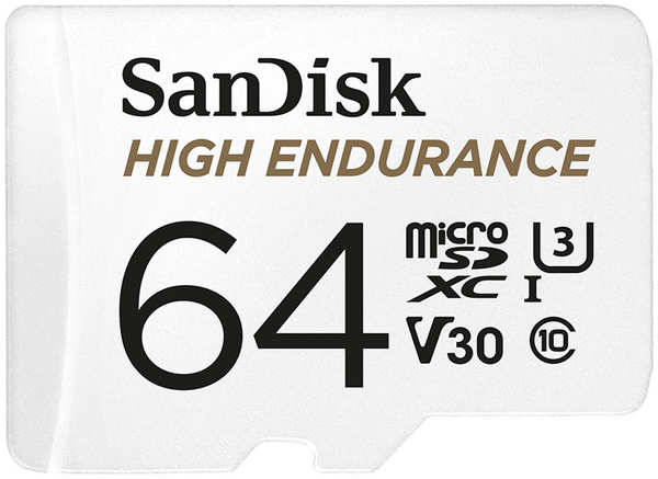 Карта памяти 64Gb - SanDisk High Endurance - MicroSD XC Video Class 30 SDSQQNR-064G-GN6IA 21924901