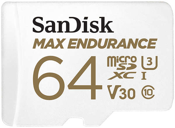 Карта памяти 64Gb - SanDisk microSD Max Endurance Class 10 UHS-I SDSQQVR-064G-GN6IA 21928462