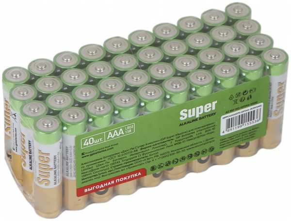 Батарейка AAA - GP Super Alkaline 24A-2CRVS40 (40 штук) 21943450