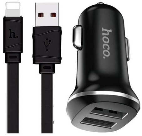 Зарядное устройство Hoco Z1 2xUSB 5V 2.1A + USB - Lightning 115922