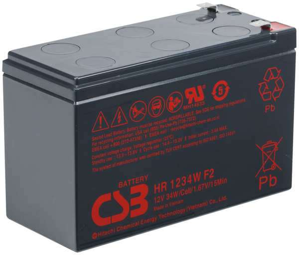 Аккумулятор для ИБП CSB HR-1234W 12V 9Ah клеммы F2