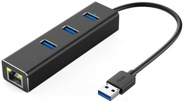 Хаб USB KS-is USB 3.0 RJ45 LAN Gigabit KS-405 21974177