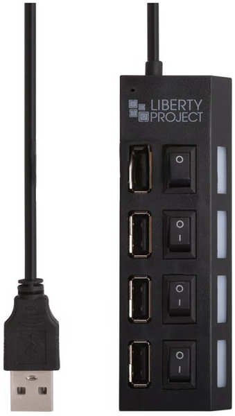 Хаб USB Liberty Project 4xUSB 2.0 Black 0L-00047781 21982449