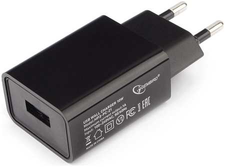 Зарядное устройство Gembird Cablexpert 1xUSB 1A Black MP3A-PC-21 21986770