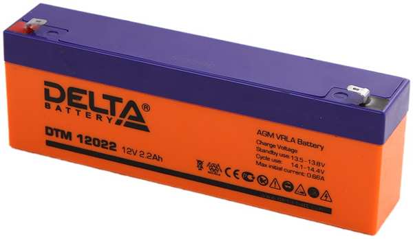 Аккумулятор для ИБП Delta Battery DTM-12022 12V 2.2Ah 21997828