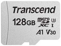 Карта памяти 128Gb - Transcend MicroSDXC Class10 UHS-I U3 A1 TS128GUSD300S-A