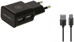 Зарядное устройство Red Line NT-2A 2xUSB 2.1A + кабель MicroUSB Black УТ000013638